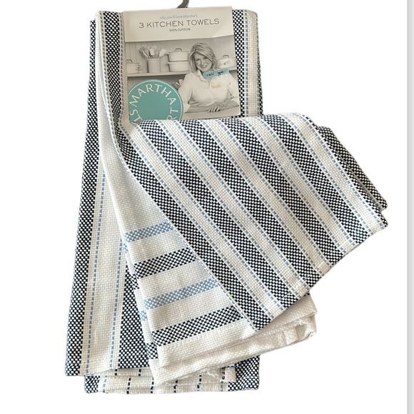 NWT Martha Stewart 3 Kitchen Towels - Picture 1 of 7